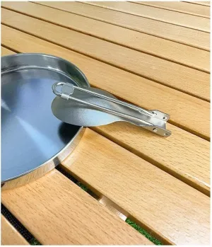 1 Set Of Four-piece Outdoor Trekking And Camping Pure Titanium Folding Tableware