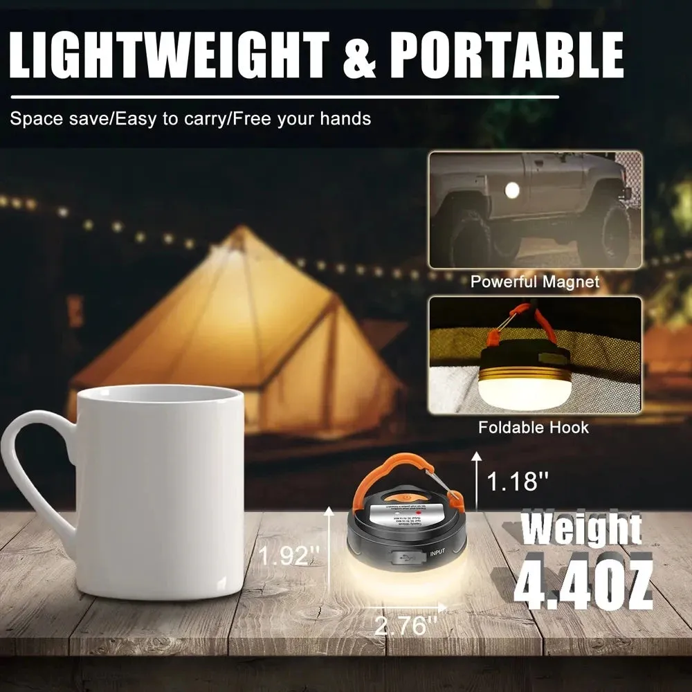 10W LED Portable Camping Lantern 1800mAh Battery USB Rechargeable Tent Light Outdoor Hiking Hanging Lamp