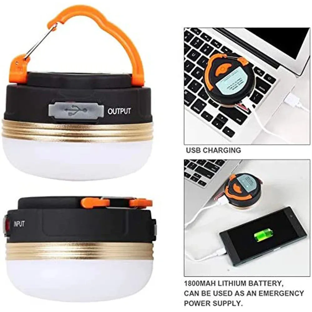 10W LED Portable Camping Lantern 1800mAh Battery USB Rechargeable Tent Light Outdoor Hiking Hanging Lamp