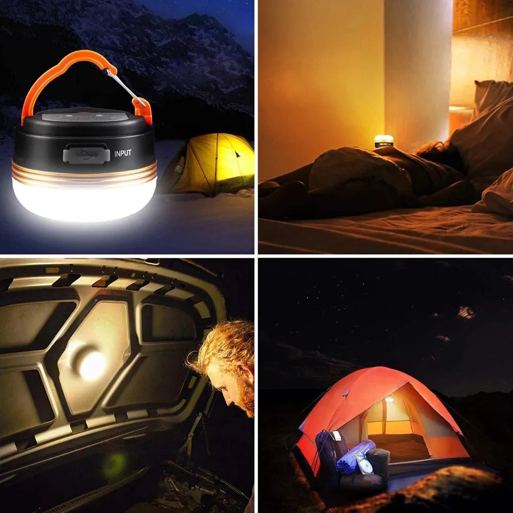 10W LED Portable Camping Lantern 1800mAh Battery USB Rechargeable Tent Light Outdoor Hiking Hanging Lamp