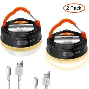 10W LED Portable Camping Lantern 1800mAh Battery USB Rechargeable Tent Light Outdoor Hiking Hanging Lamp