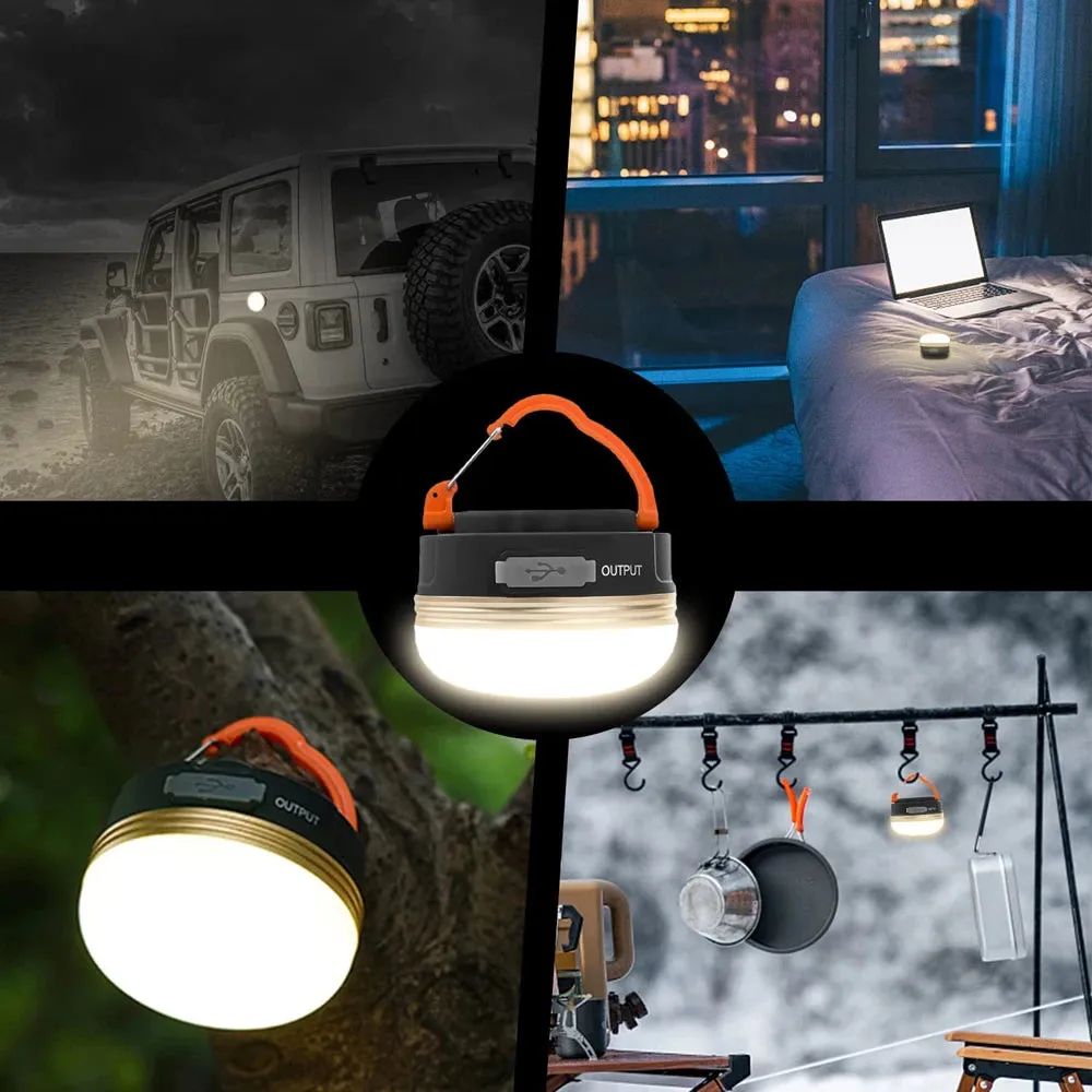 10W LED Portable Camping Lantern 1800mAh Battery USB Rechargeable Tent Light Outdoor Hiking Hanging Lamp