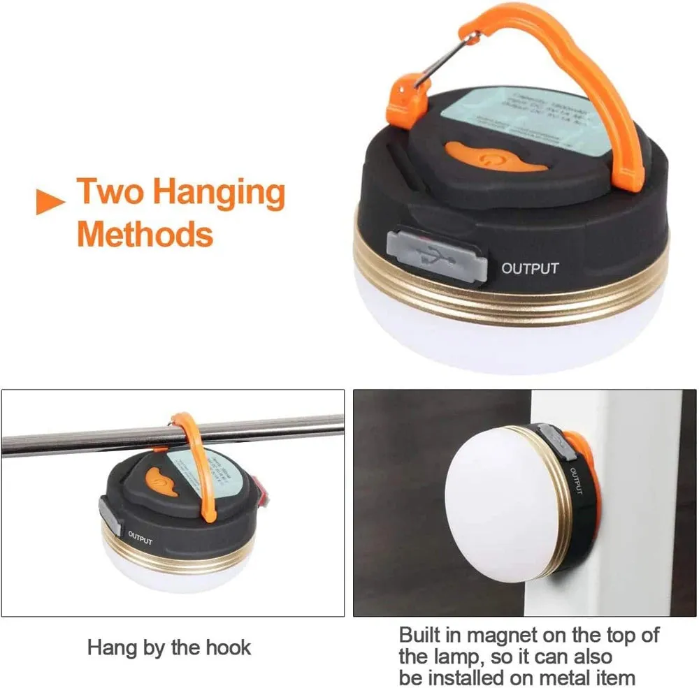 10W LED Portable Camping Lantern 1800mAh Battery USB Rechargeable Tent Light Outdoor Hiking Hanging Lamp