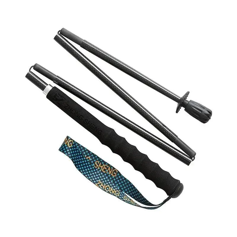 110g Ultra Light Weight Trekking Poles Folding Hiking Sticks Portable Carbon Fiber Collapsible Nordic Walking Cane Sticks Bags