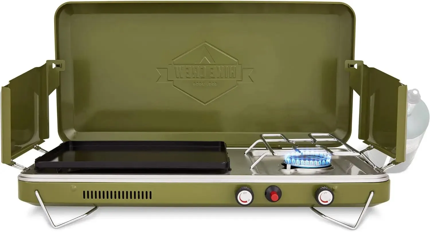 2-in-1 Gas Camping Stove