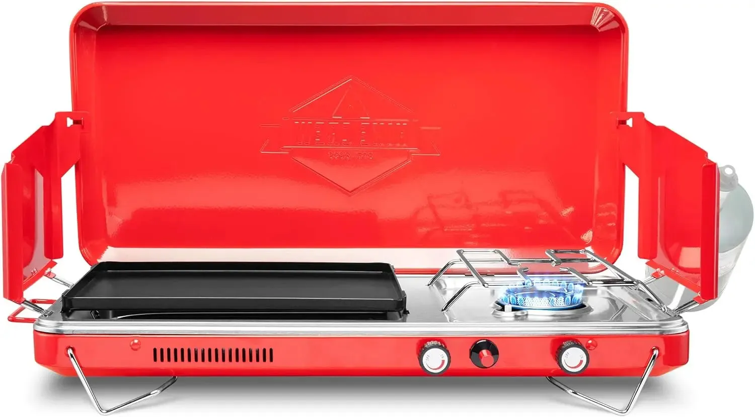 2-in-1 Gas Camping Stove