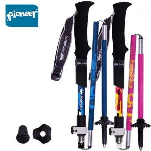 2 Pack Carbon Fiber Folding Trekking Poles Ultralight Adjustable Collapsible Travel Hiking Nordic Walking Sticks 1 Pair