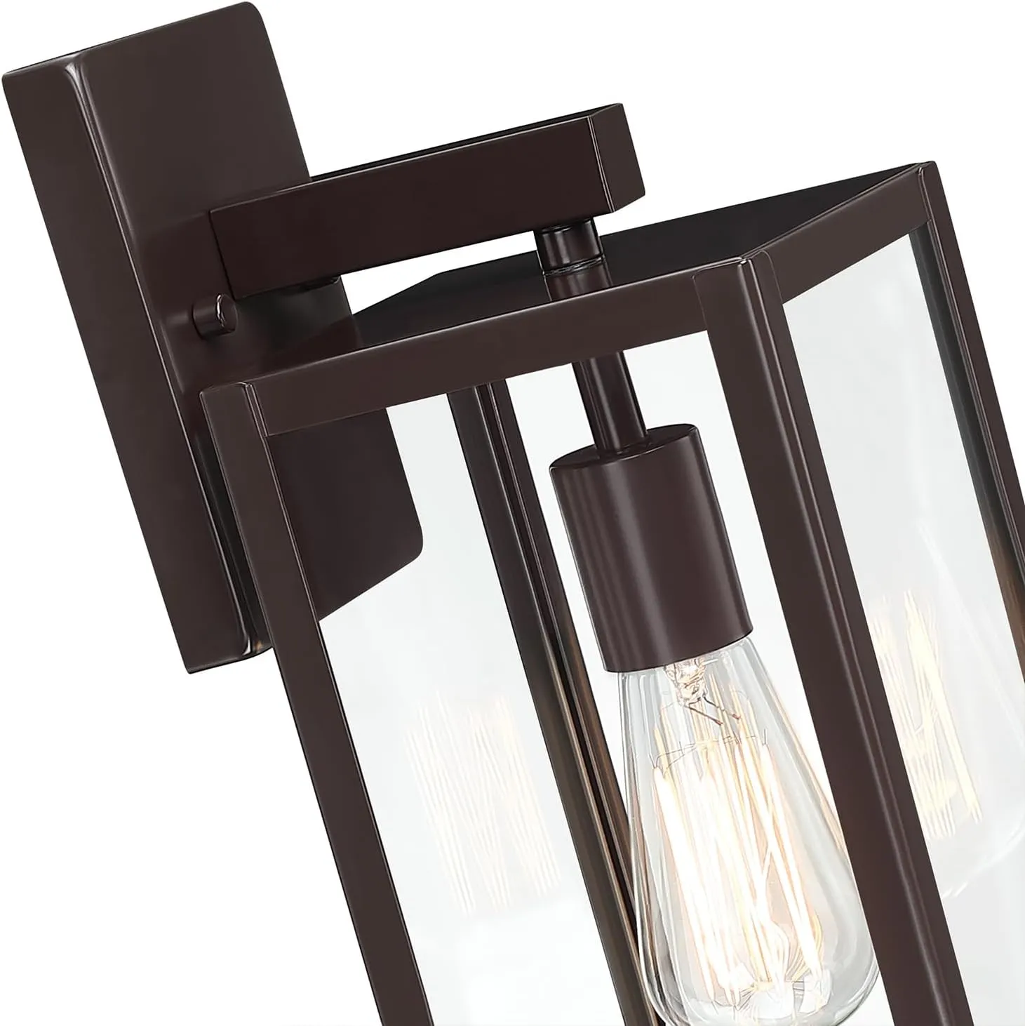 2 Pack Large Outdoor Sconce Lights,18 Inch Outdoor Wall Lantern Light,Exterior Sconce Metal and Glass Large Porch Light, Oil Rubbed Bronze Outdoor Lanterns for Front Porch Garage Balcony