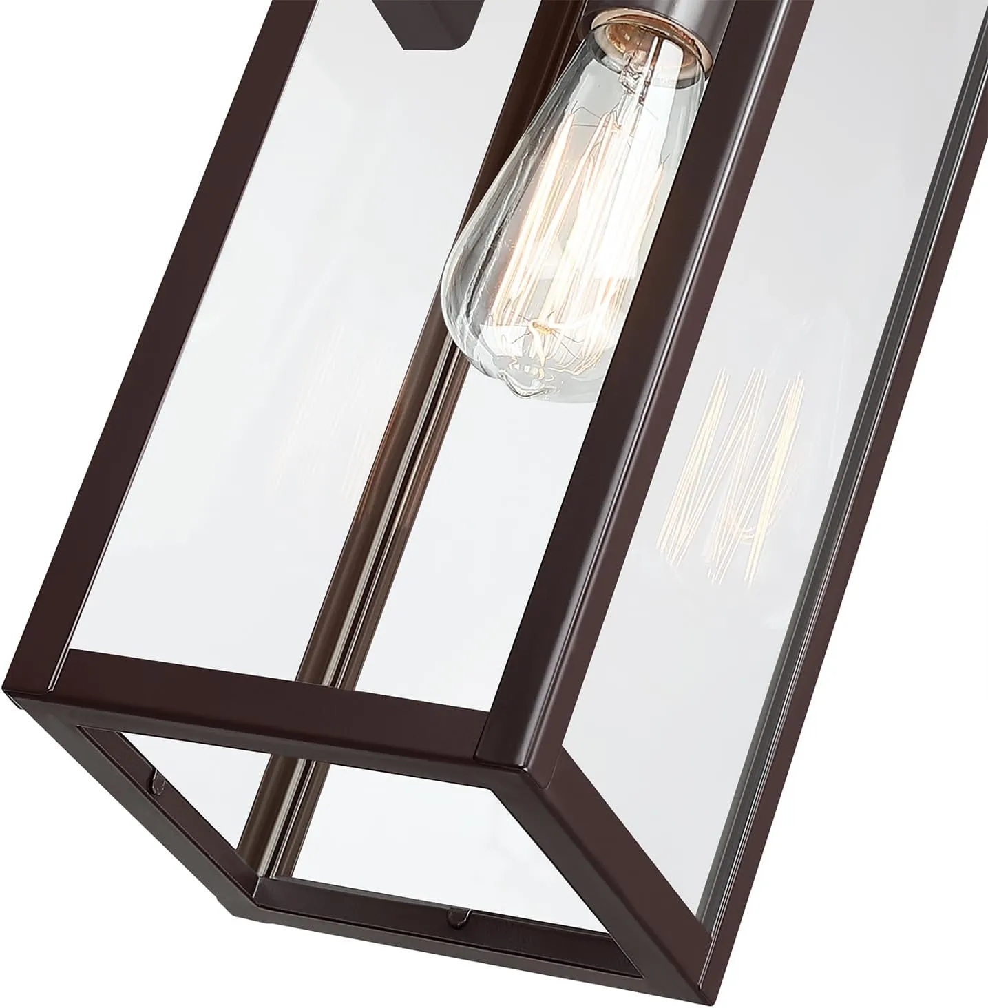 2 Pack Large Outdoor Sconce Lights,18 Inch Outdoor Wall Lantern Light,Exterior Sconce Metal and Glass Large Porch Light, Oil Rubbed Bronze Outdoor Lanterns for Front Porch Garage Balcony