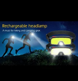 20000lm COB Large Angle Floodlight Full Viewing Angle Headlamp Rechargeable IPX4 Waterproof Outdoor Home Portable Headlamp