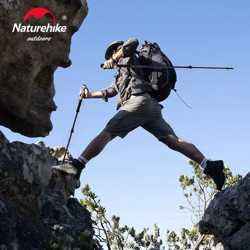 2024 Carbon Fiber Trekking Poles - Collapsible Telescopic Walking Sticks for Tourism and Hiking