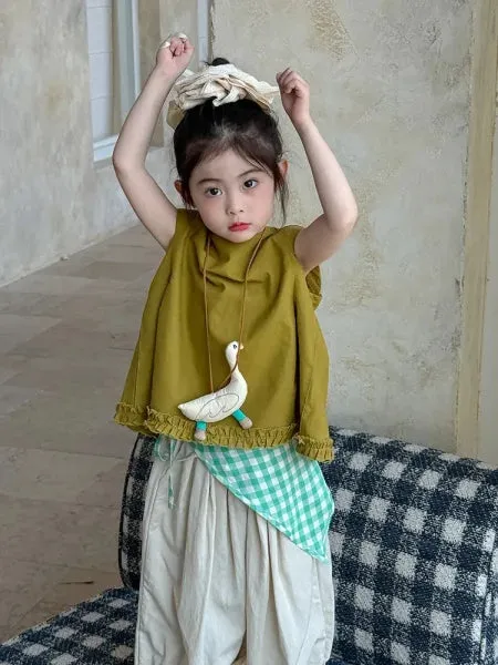 2025 Summer Girls Cotton Lantern Pants – Loose Lightweight Mosquito-Resistant Trousers for Kids