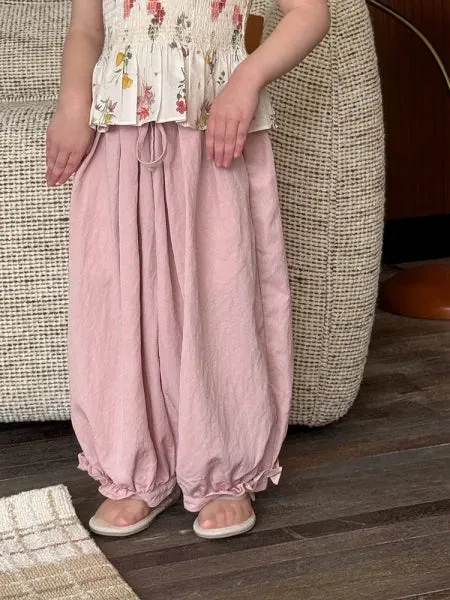 2025 Summer Girls Cotton Lantern Pants – Loose Lightweight Mosquito-Resistant Trousers for Kids