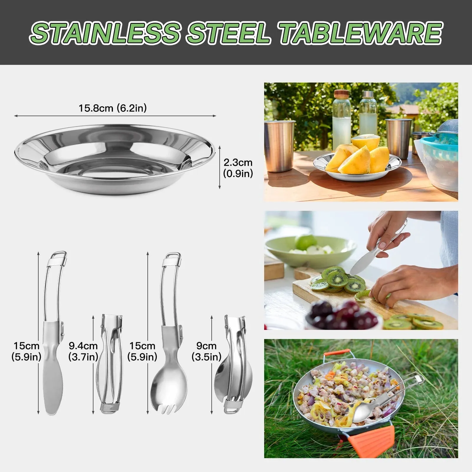22-Piece Lightweight Camping Cookware Set for Outdoor Cooking