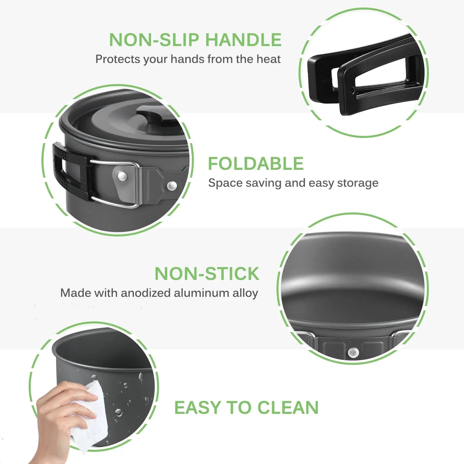 22-Piece Lightweight Camping Cookware Set for Outdoor Cooking