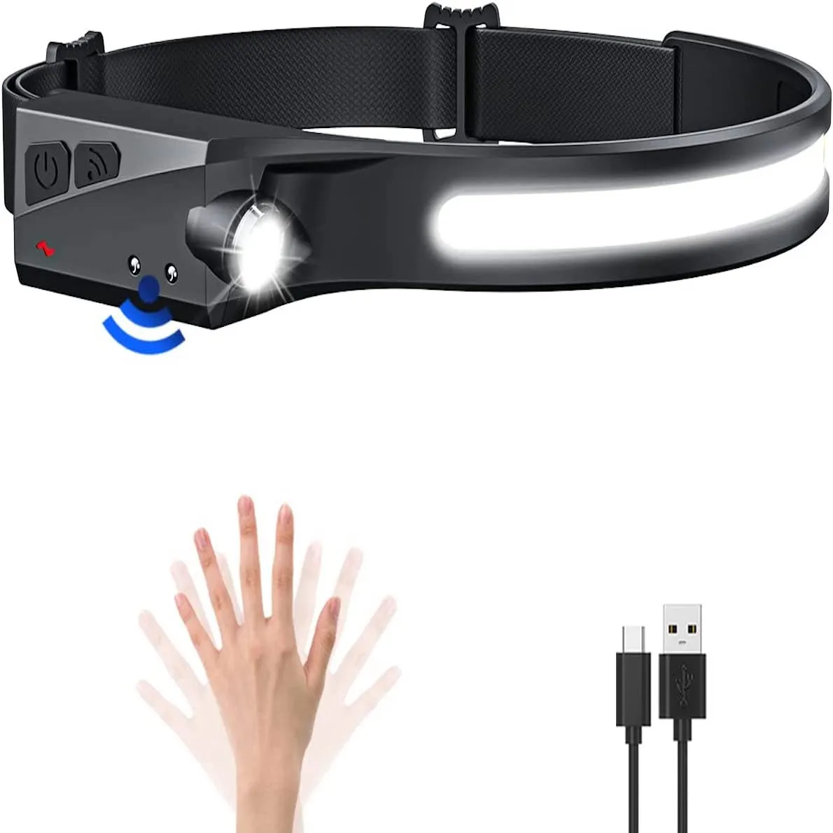 230°Wide Beam Headlight with Motion Sensor