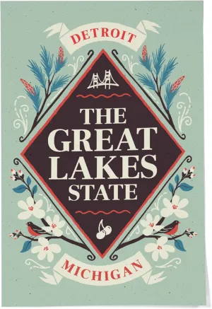 24x36 Inch Giclee Print, Detroit, Michigan, State Motto Crest, State Series