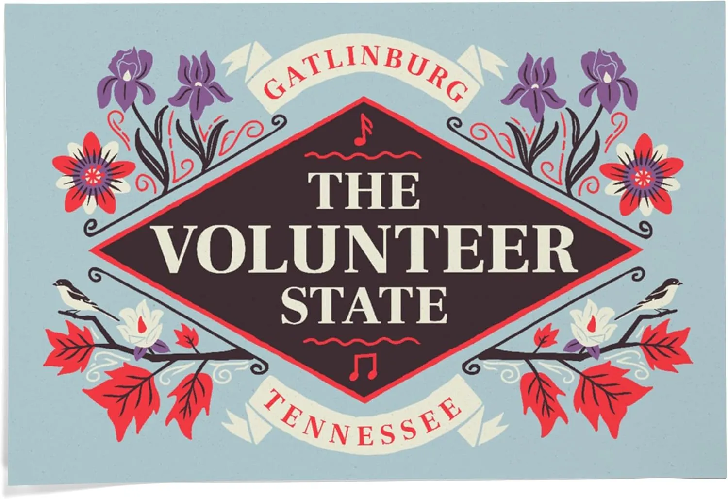24x36 Inch Giclee Print, Gatlinburg, Tennessee, State Motto Crest, State Series