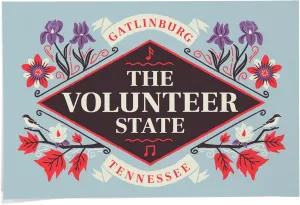 24x36 Inch Giclee Print, Gatlinburg, Tennessee, State Motto Crest, State Series
