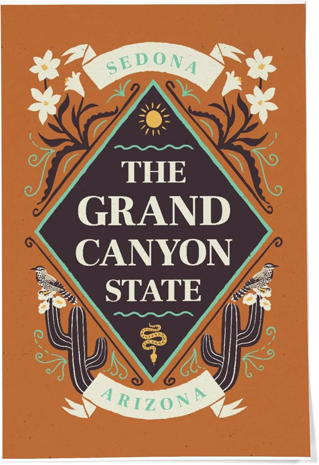 24x36 Inch Giclee Print, Sedona, Arizona, State Motto Crest, State Series,