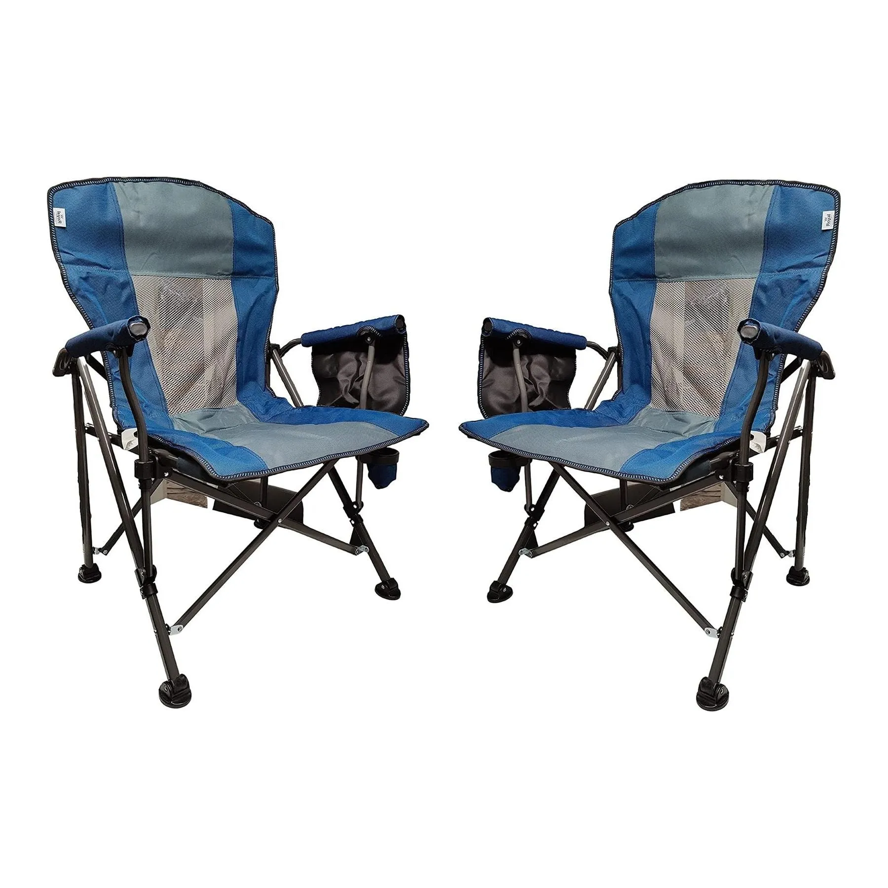 2x Royal Camping Chair XL Deluxe Camp Caravan Motorhome Garden Outdoors Folding