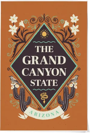 36x54 Inch Giclee Print, Arizona, State Motto Crest, State Series