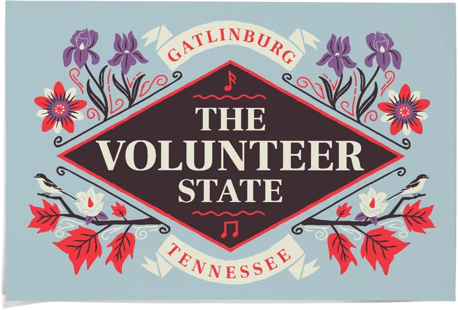 36x54 Inch Giclee Print, Gatlinburg, Tennessee, State Motto Crest, State Series