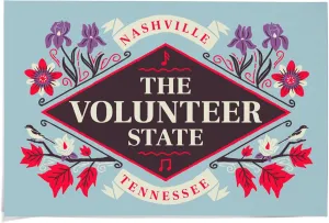 36x54 Inch Giclee Print, Nashville, Tennessee, State Motto Crest, State Series