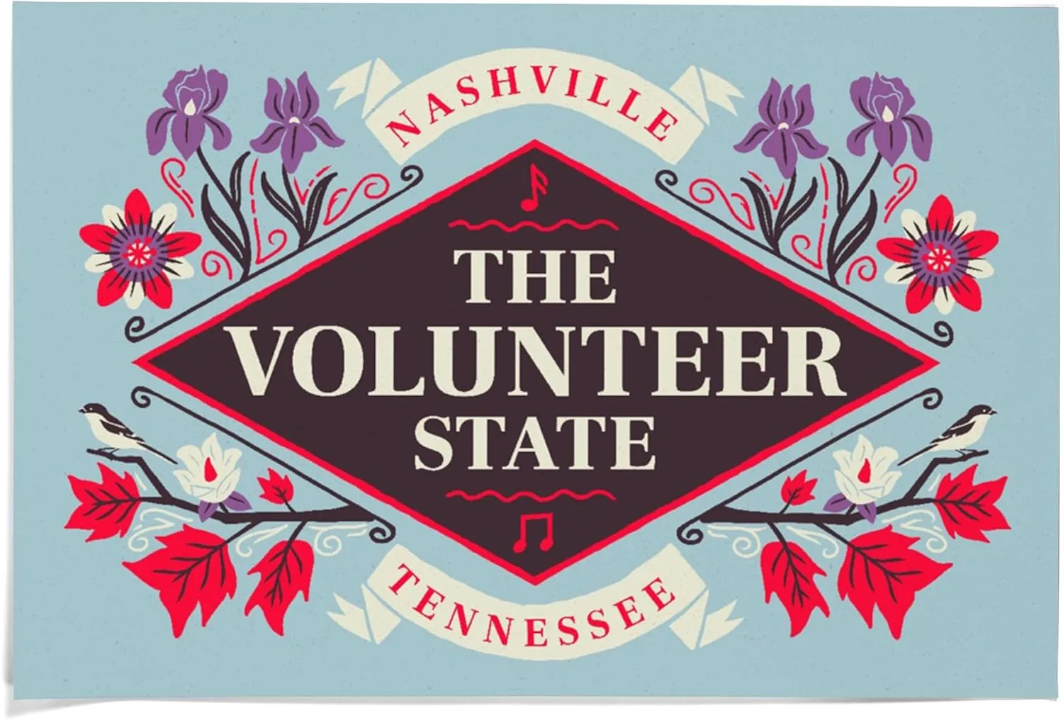 36x54 Inch Giclee Print, Nashville, Tennessee, State Motto Crest, State Series