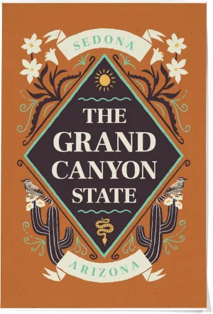 36x54 Inch Giclee Print, Sedona, Arizona, State Motto Crest, State Series