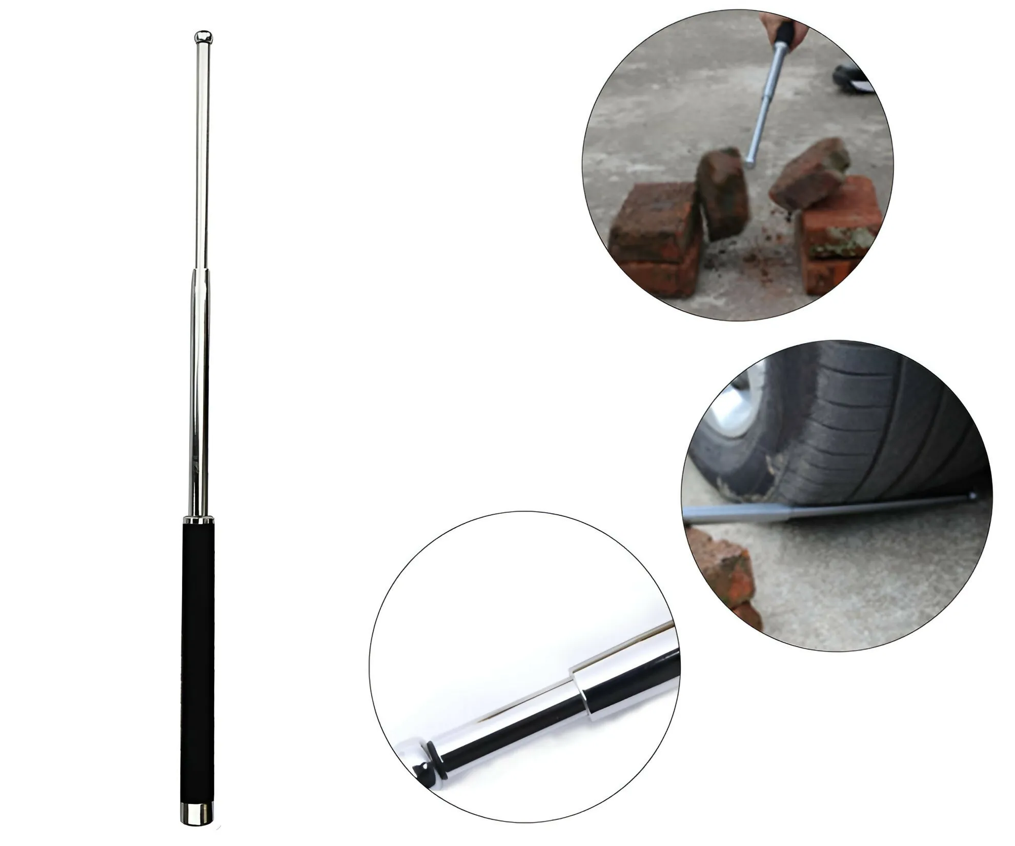 390 Grm Multi-Function Collapsible Self Defense Stick Extended