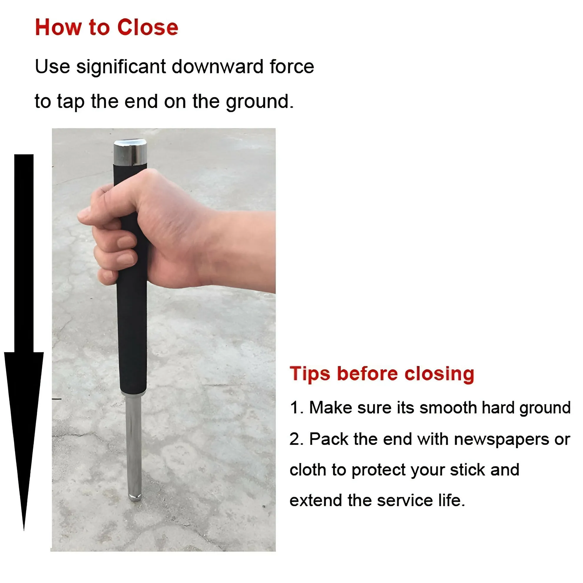 390 Grm Multi-Function Collapsible Self Defense Stick Extended