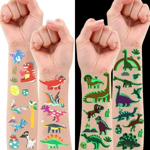 400 Styles (30 Sheets) Luminous Tattoos for Kids, Glow Halloween Temporary Tattoos Party Supplies, Trick or Treat Children Fake Body Stickers, Pumpkin Lantern Ghost Themed Accessory Decorations