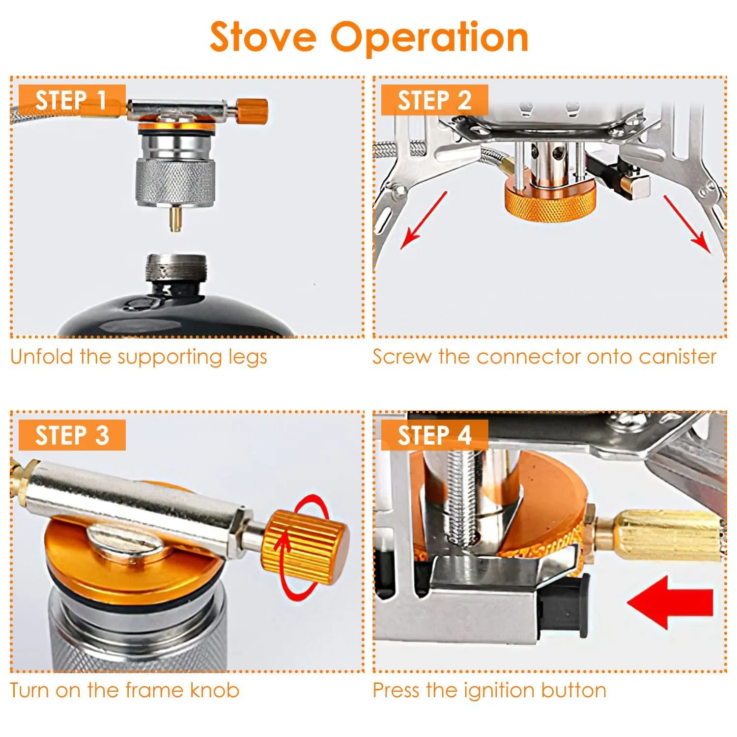 4000W Portable Gas Camping Stove with Carrying Case