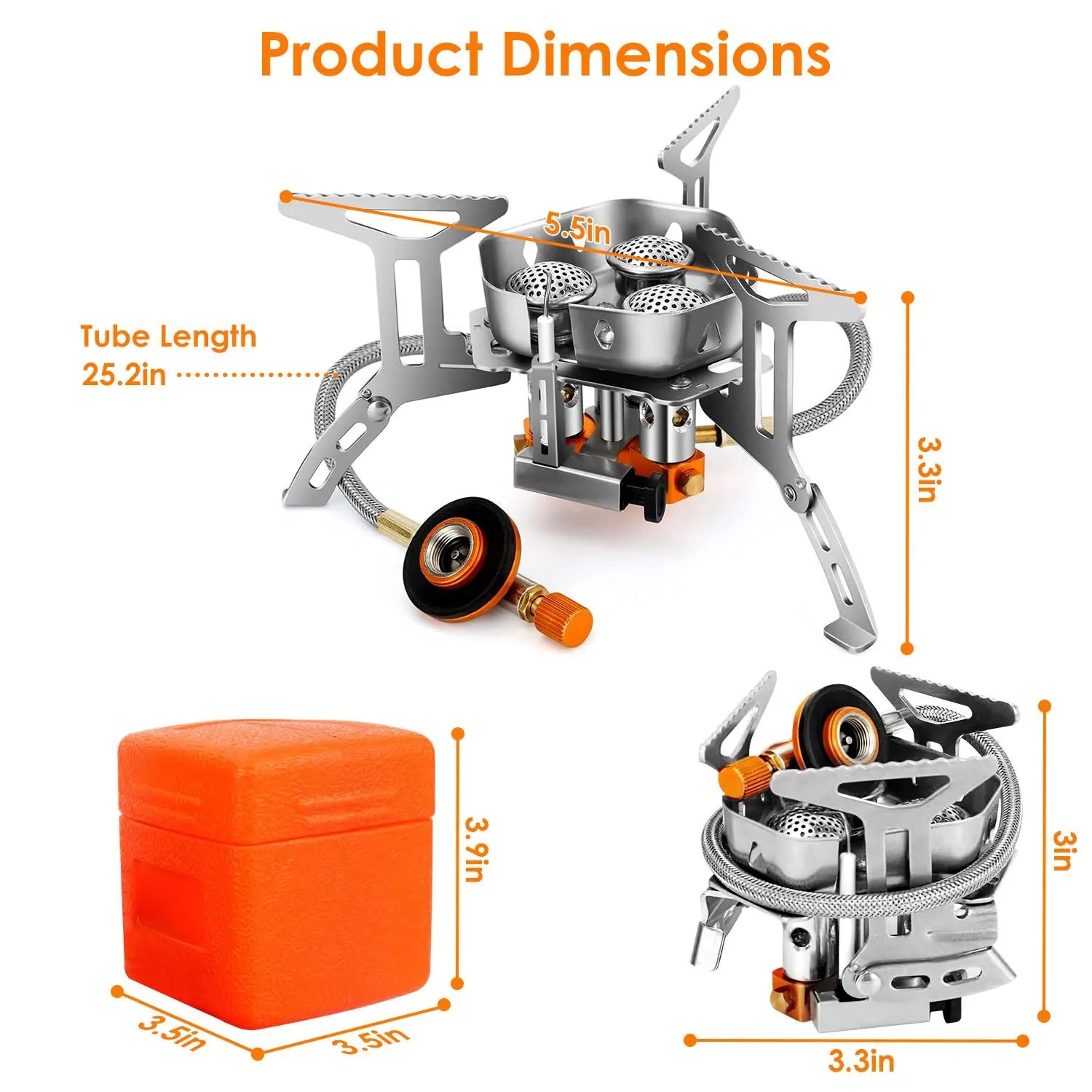 4000W Portable Gas Camping Stove with Carrying Case