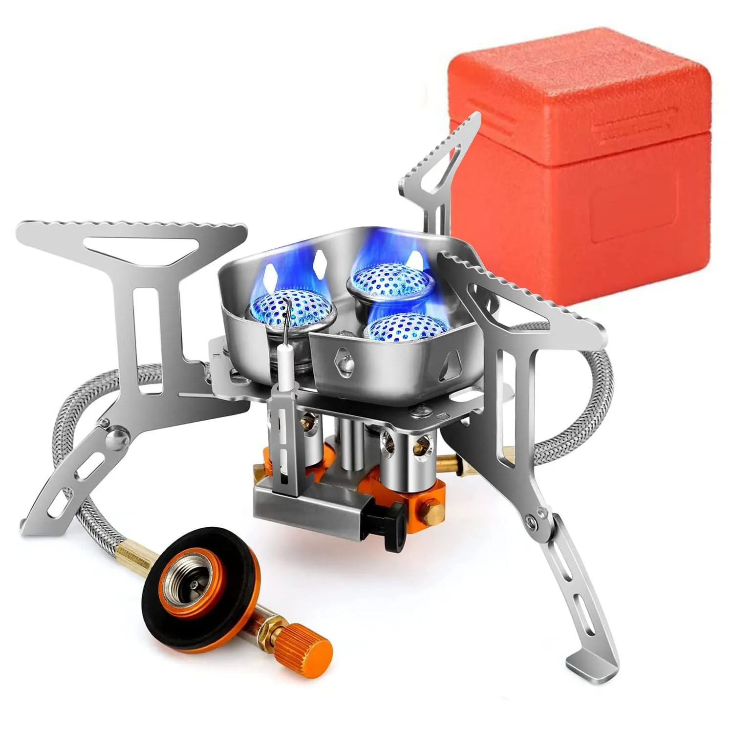 4000W Portable Gas Camping Stove with Carrying Case