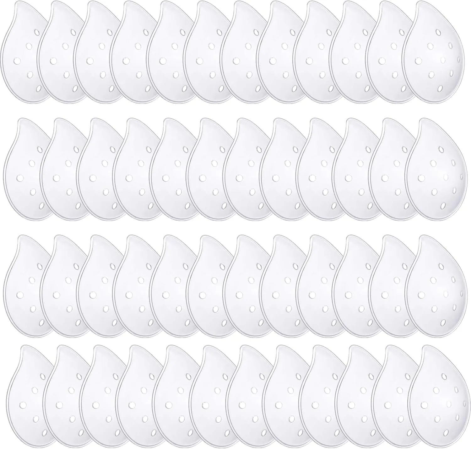 48 Pcs Plastic Ventilated Eye Shields Plastic Eye Coverings with Small Hole Transparent Eye Protections Breathable Eye Care Supplies for Patient