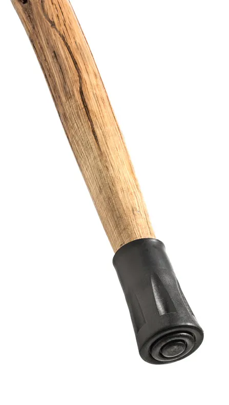 55" Assorted Hiking Sticks Burnt Animal & Plain, Rubber Cover, Iron Tip, Paracord Hand Strap