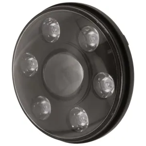 7" Led Headlight 9-36v High/low Beam Black Fascia