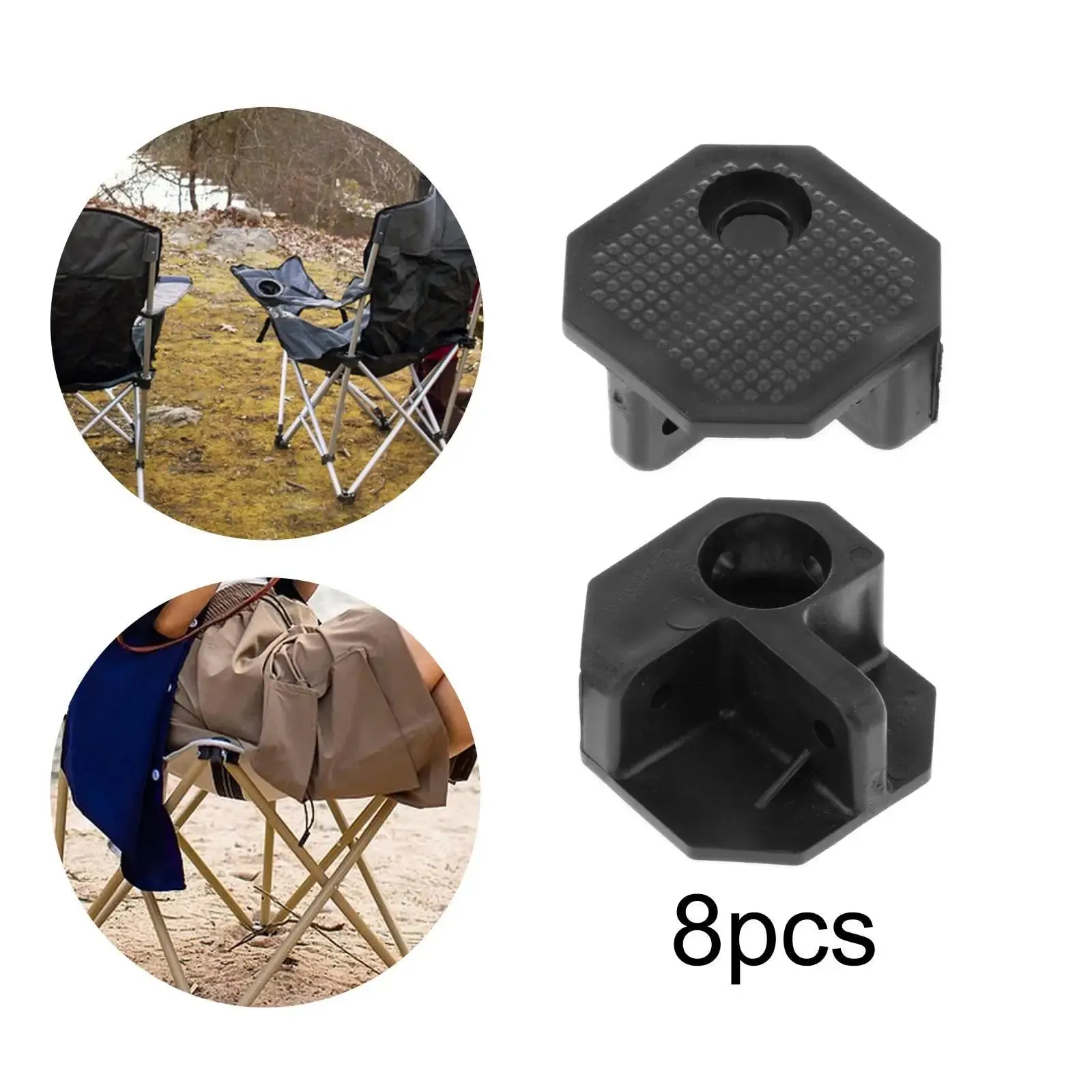 8x Folding Chair Repair Accessories, Camping Chair Connectors, Portable Camping Furniture Waterproof Parts for Outdoor Stool