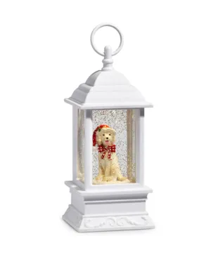 9.5" Celebrate the Season Pup Lighted Water Lantern