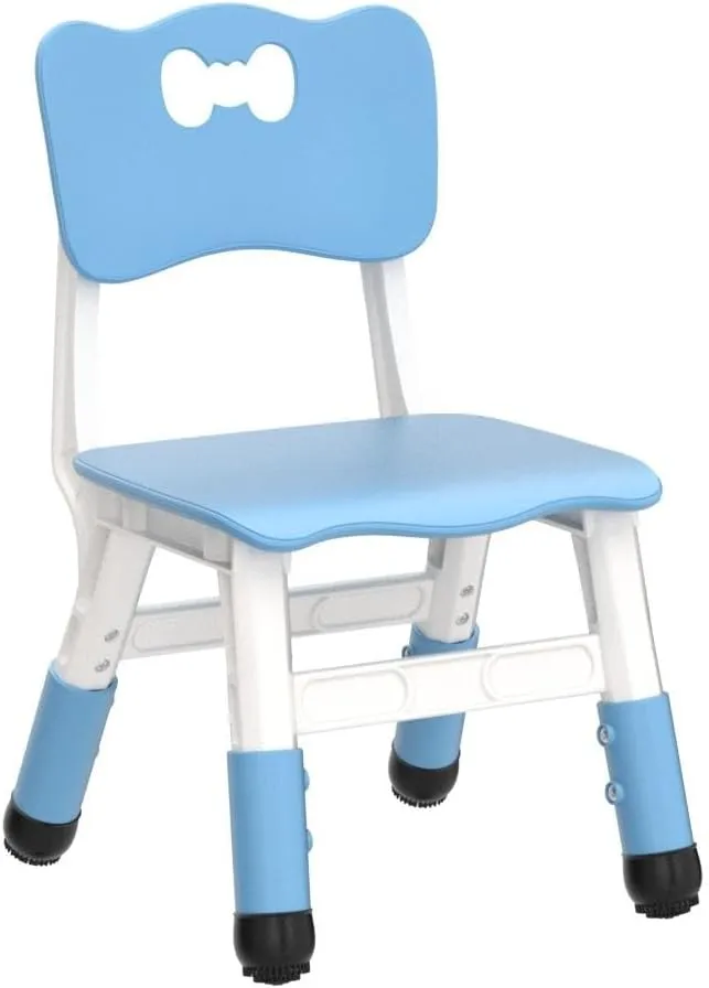 Adjustable Kid Chairs Indoor 3 Level Adjustable Suitable for Children Age 2-6. Maximum load-bearing 220LBS Suitable for Family Classroom and Nursery Child Seat Set (2-Pack-Blue)