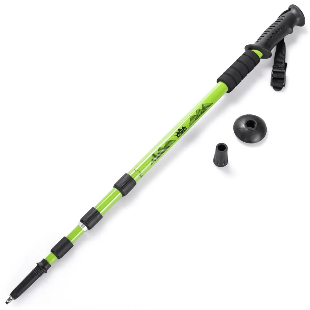 Adjustable Trekking Pole - Shock Resistant, Includes 3 Tips