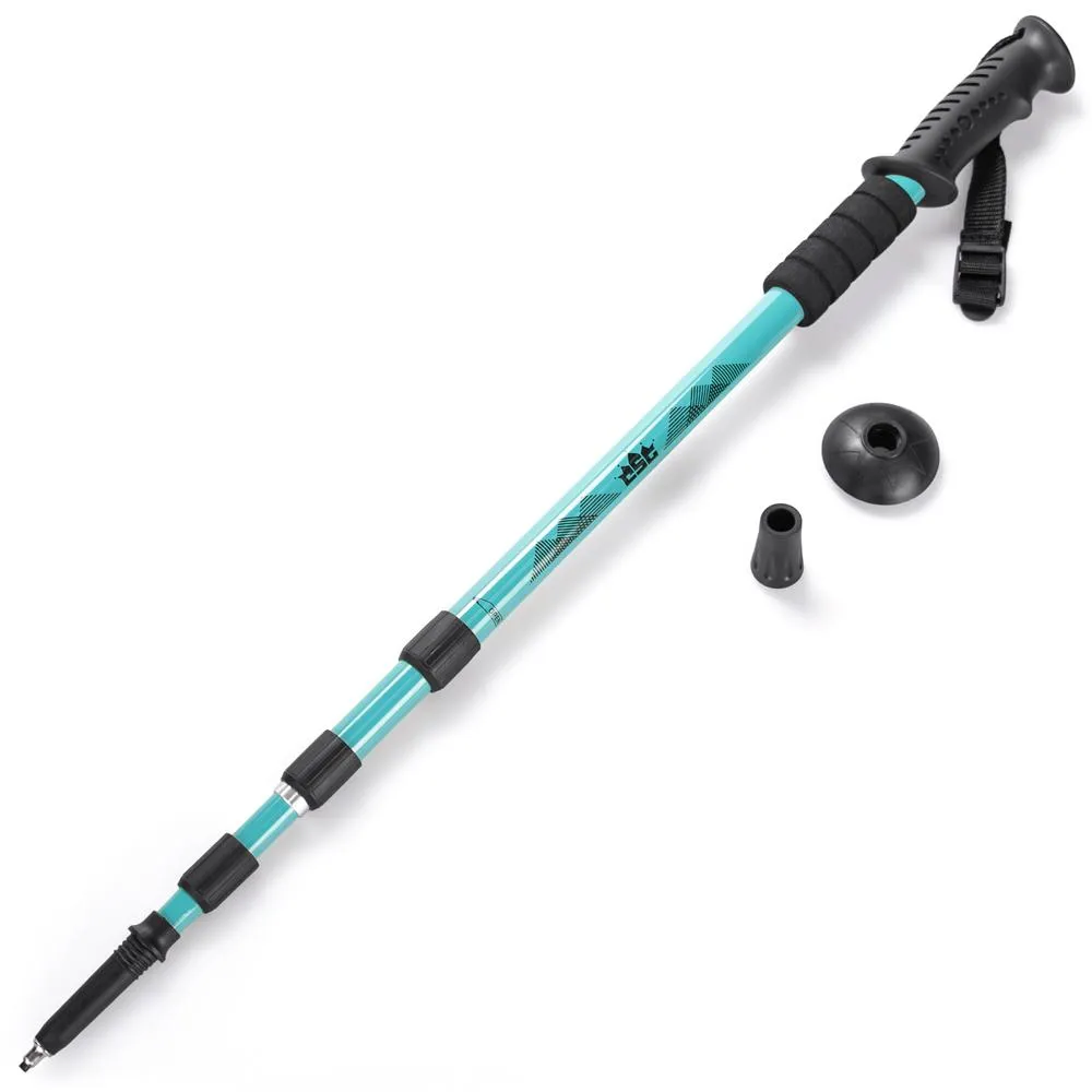 Adjustable Trekking Pole - Shock Resistant, Includes 3 Tips