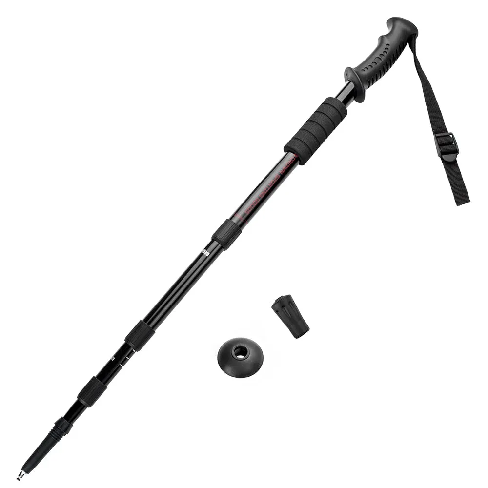 Adjustable Trekking Pole - Shock Resistant, Includes 3 Tips