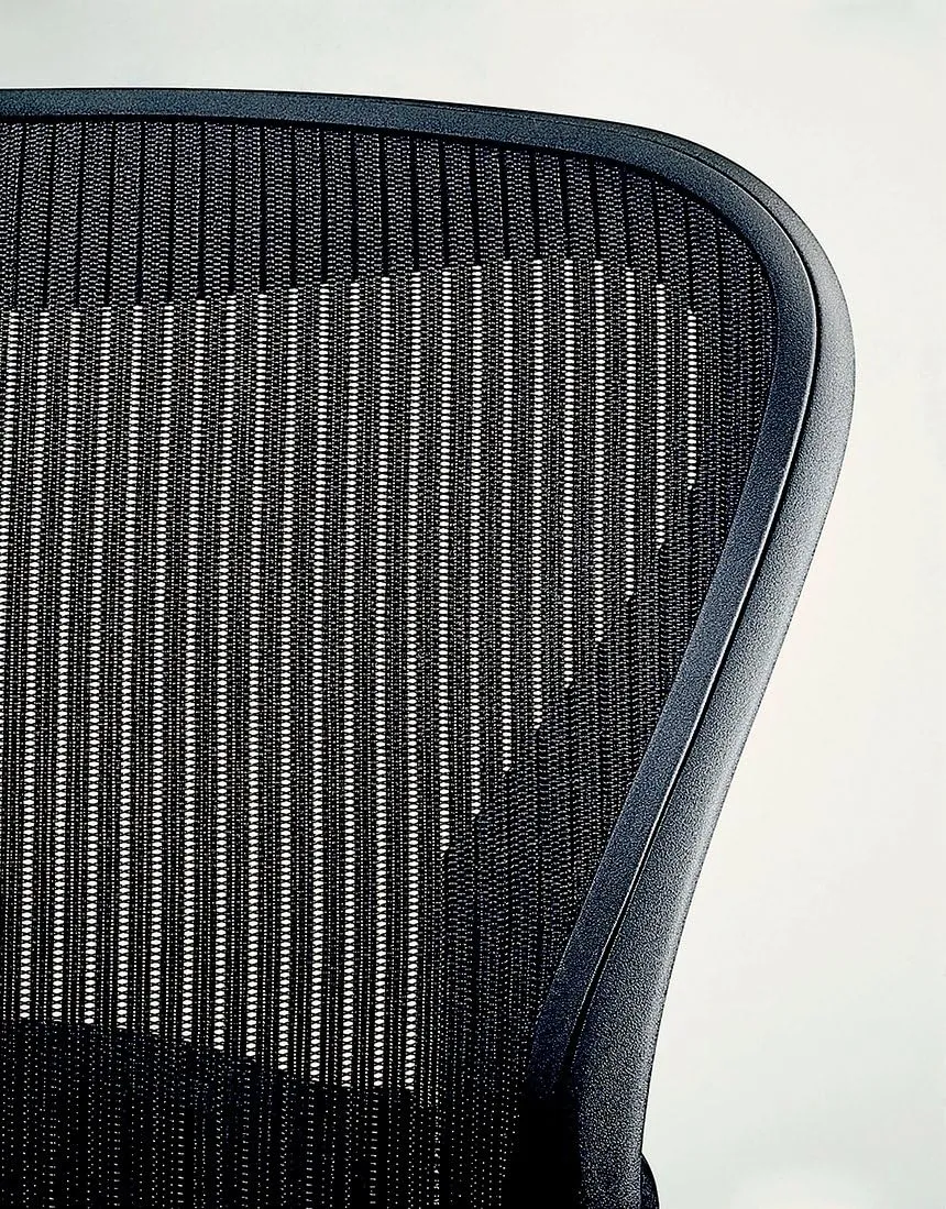 Aeron Chair by Herman Miller - Basic - Graphite Frame - True Black Size B Open Box