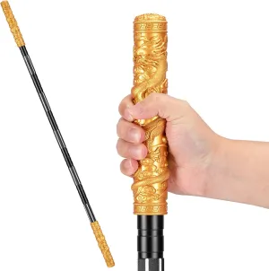 aiGear Tactical Hiking Stick, 53-Inch Walking Staff with Black Myth Wukong Handle Extension, Ruyi Jingu Bang Monkey King Staff for Cosplay & Hiking