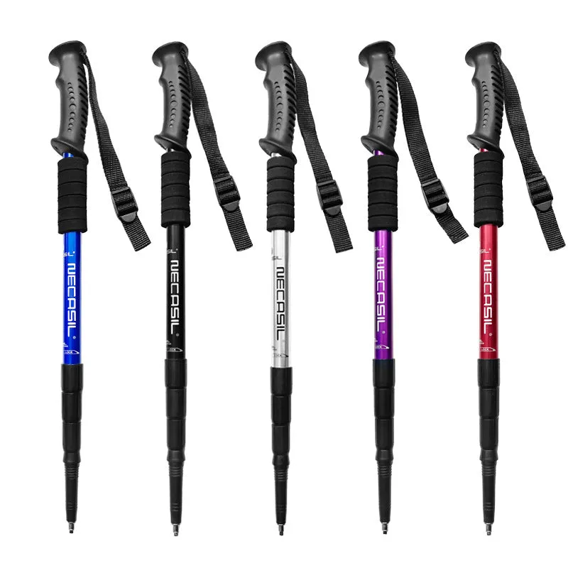 Aluminum Alloy 6061 Four-Section Straight Handle Climbing Stick