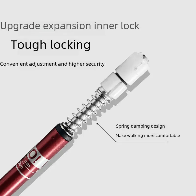 Aluminum Alloy 6061 Four-Section Straight Handle Climbing Stick