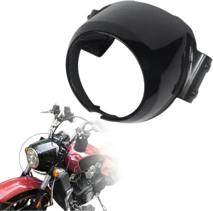 Aluminum Motorcycle Fairing for Indian Scout Bobber, Gloss Black Headlight Fairing, Headlamp Fairing for Indian Scout (2015-2024) Scout Sixty (2016-2024) Scout Bobber Sixty 2020-2024